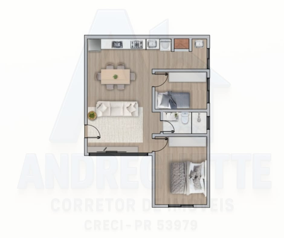 APARTAMENTO 02 QUARTOS - EDIFÍCIO MUNI II